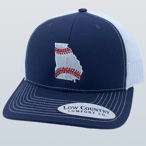GA Baseball Navy/White