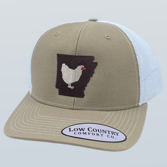 Arkansas Chicken Khaki/White Hat