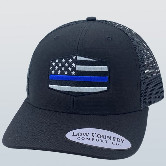 Freedom Series Blue Line Black Hat