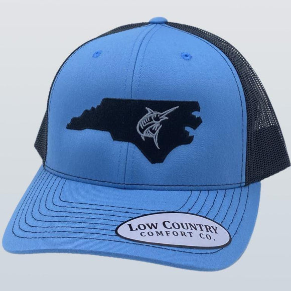 North Carolina Marlin Columbia Blue/Black Hat