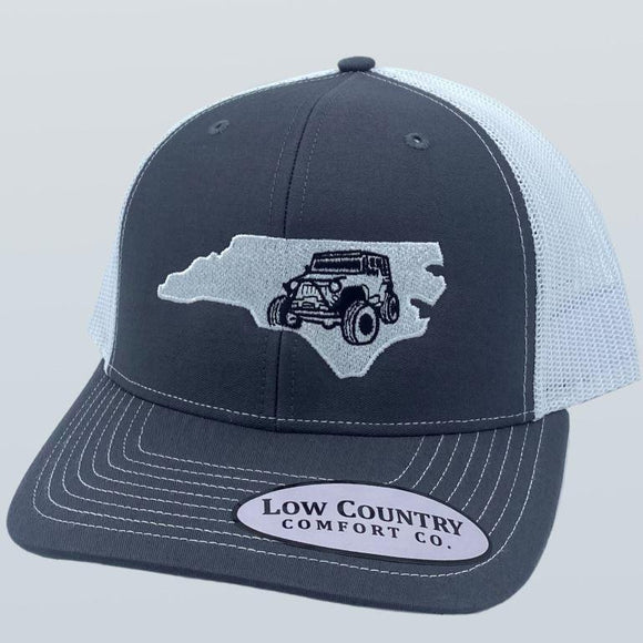 North Carolina Jeep Charcoal/White Hat