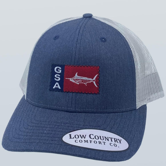 Gulf Shores Marlin Patch Heather Navy/Silver Hat