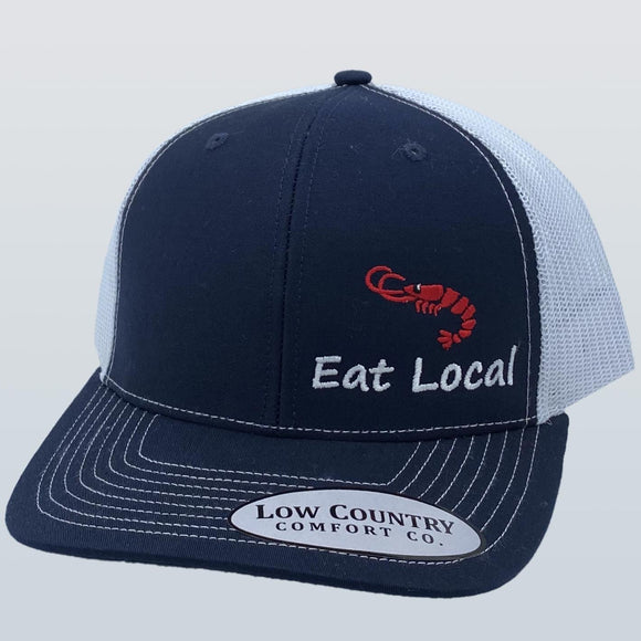 Eat Local Shrimp Navy/White Hat