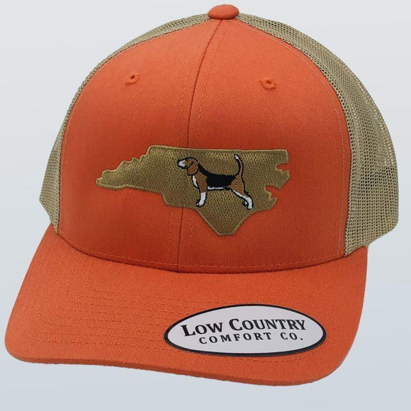 North Carolina Beagle Orange/Khaki Hat