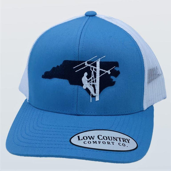 North Carolina Lineman Columbia Blue/White Hat
