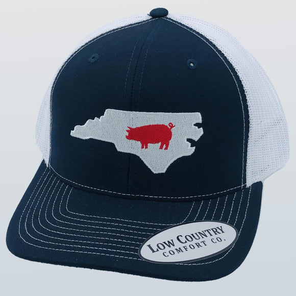North Carolina Pig Navy/White Hat