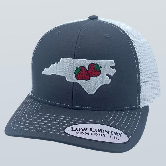 North Carolina Strawberry Charcoal/White Hat