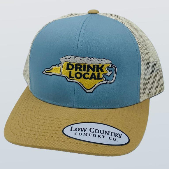 North Carolina Drink Local Smoke Blue/Gold/Beige Hat