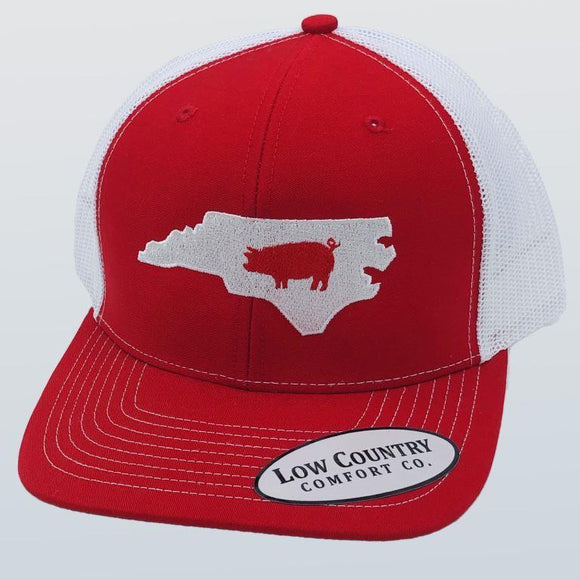 North Carolina Pig Red/White Hat