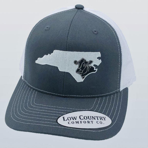 North Carolina Cow Charcoal/White Hat