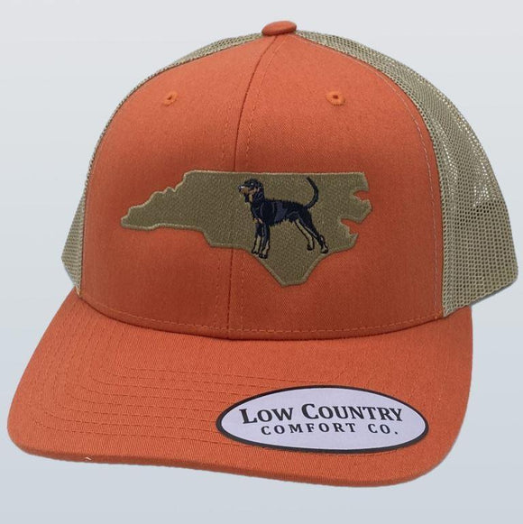 North Carolina Coonhound Orange/Khaki Hat