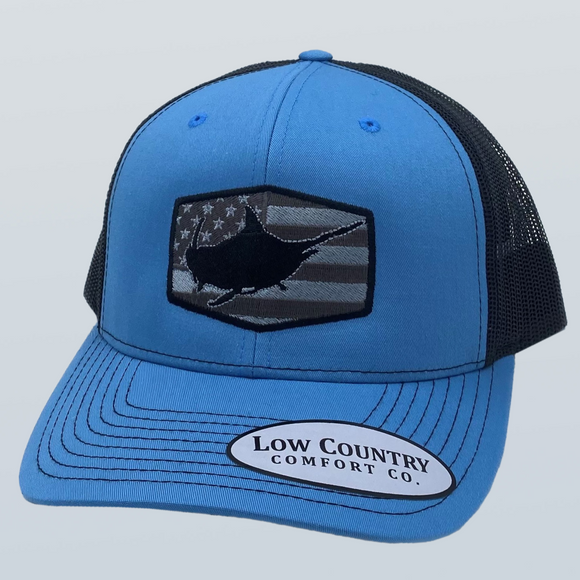 Freedom Series Marlin Columbia Blue/Black Hat