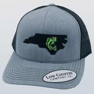 North Carolina Bass Green Heather/Black Hat