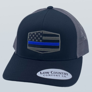 Freedom Series Blue Line Black/Charcoal Hat