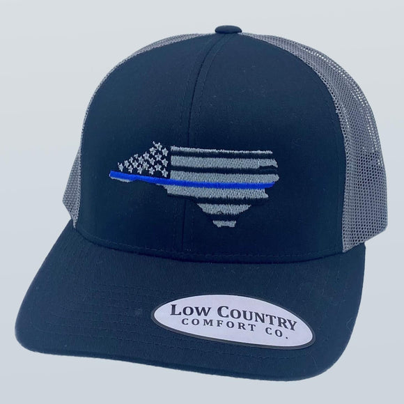 North Carolina Blue Line Black/Charcoal Hat
