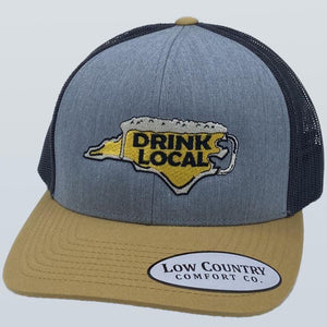 North Carolina Drink Local Heather/ Gold/Black Hat