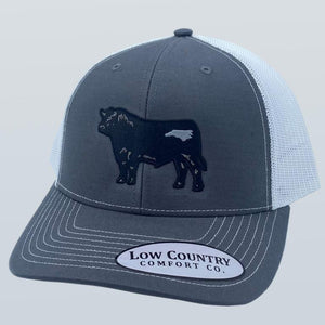 North Carolina Cow Branded Charcoal/White Hat