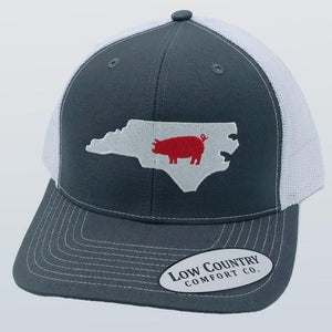 North Carolina Pig Charcoal/White Hat