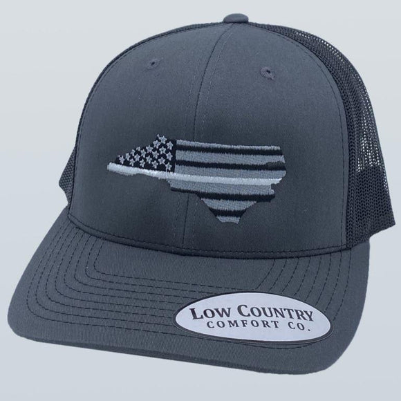 North Carolina White Line Charcoal/Black Hat