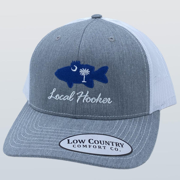 Local Hooker SC Flag Bass Navy/White Hat – Riverbed Threads