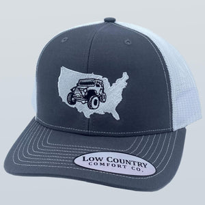 USA Jeep Charcoal/White Hat