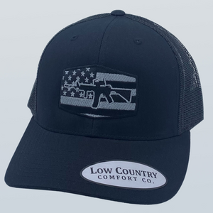 Freedom Series AR15 Greyscale Black  Hat