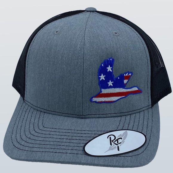 Ruffling Feathers USA Flying Duck Heather/Black Hat