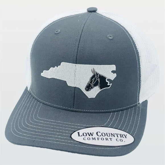 North Carolina Horse Charcoal/White Hat