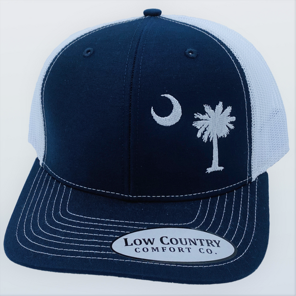 South Carolina Moon & Palm Navy/White Hat
