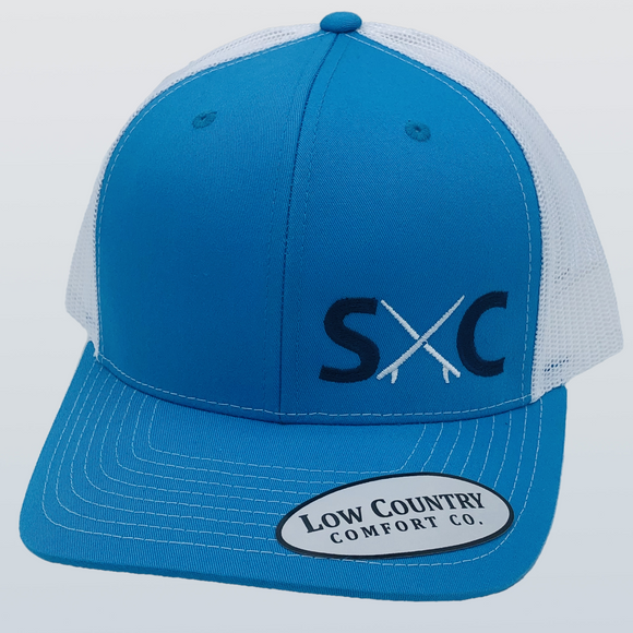 South Carolina Surfboard Cyan/White Hat