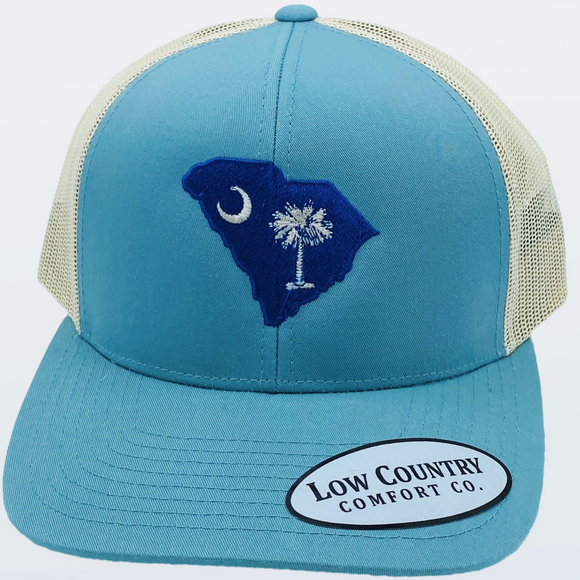South Carolina Flag Smoke Blue/Beige Hat