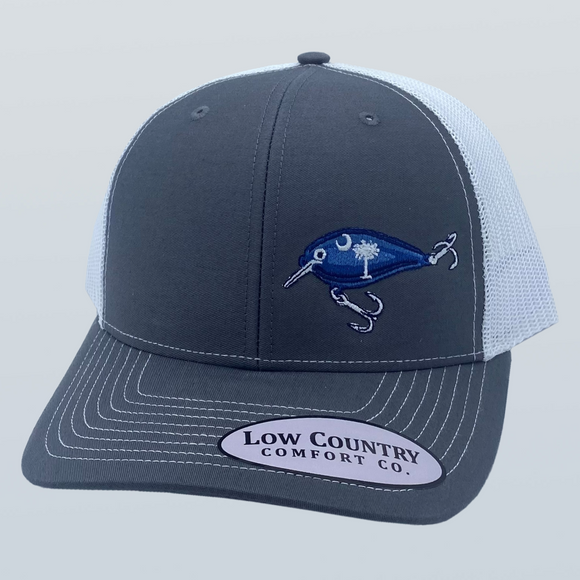 South Carolina Fishing Lure Charcoal/White Hat