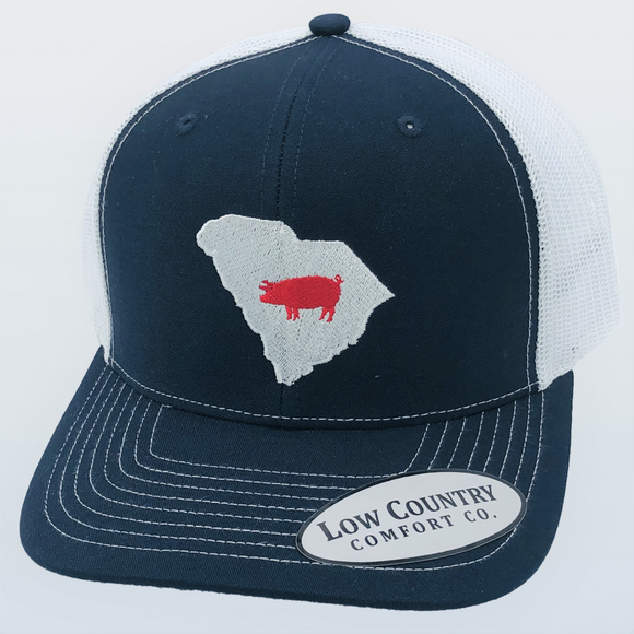 South Carolina Pig Navy/White Hat
