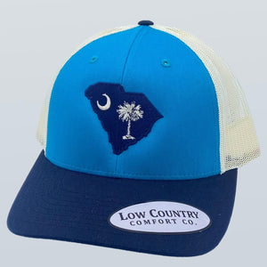 South Carolina Flag Teal/Navy/Birch Hat