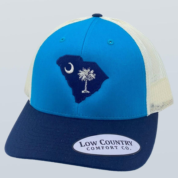 South Carolina Flag Teal/Navy/Birch Hat