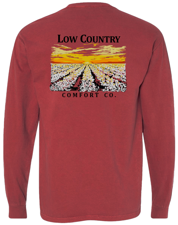 Cotton Field Long Sleeve Crimson