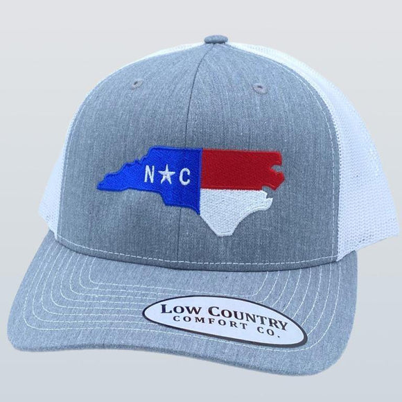 North Carolina Flag Heather/White Hat