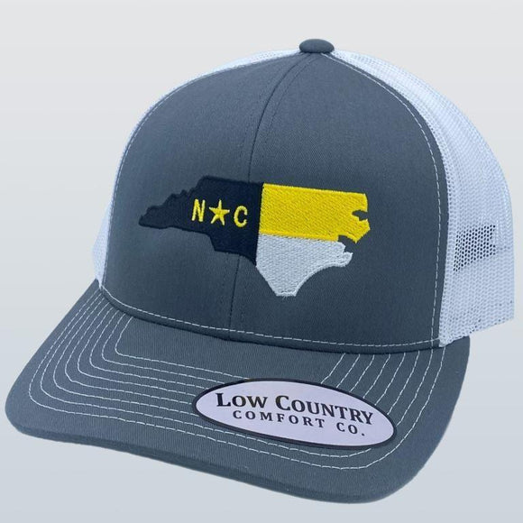 North Carolina Flag APP Theme Charcoal/White Hat
