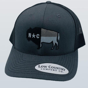 North Carolina Flag Buffalo Charcoal/Black Hat