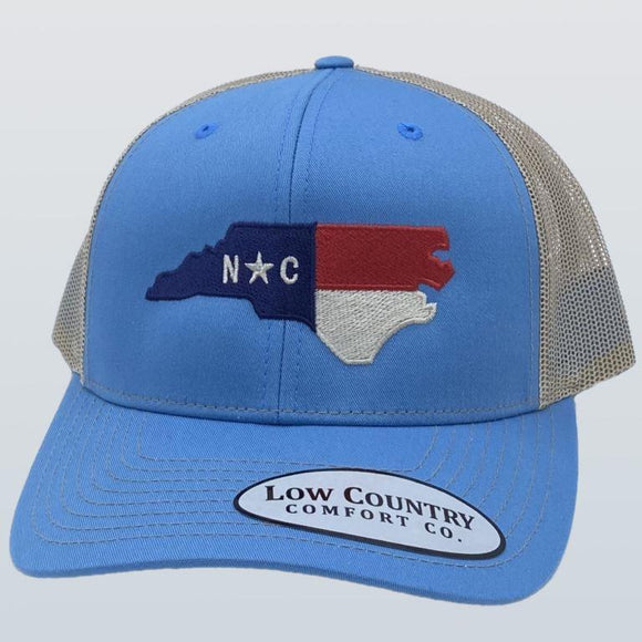 North Carolina Flag Columbia Blue/Khaki Hat