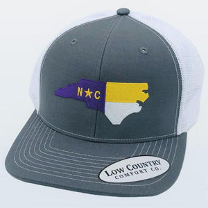 North Carolina Flag ECU Theme Charcoal/White Hat