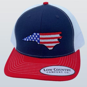 North Carolina Usa Flag Red/Navy/White Hat