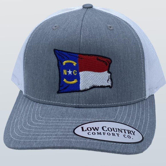 North Carolina Wavy Flag Heather/White Hat