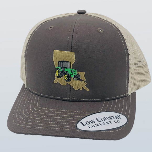 Louisiana Tractor Green Brown/Khaki Hat