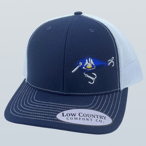 Louisiana Fishing Lure Navy/White Hat
