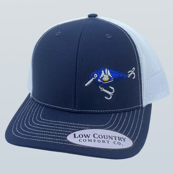 Louisiana Fishing Lure Navy/White Hat