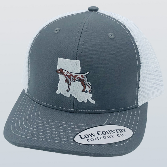 Louisiana Pointer Charcoal/White Hat