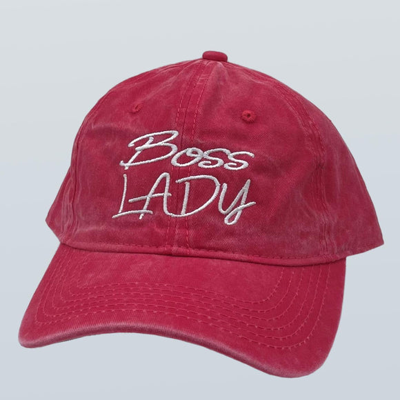 Boss Lady Unstructured Hat Red