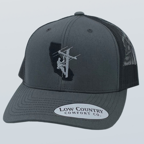 California Lineman Greyscale Charcoal/Black Hat
