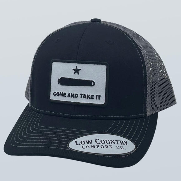 Come and Take It Cannon Patch BlackCharcoal Hat